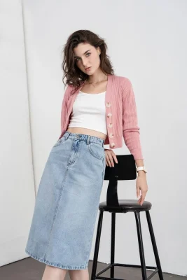 áo cardigan croptop phối với gì